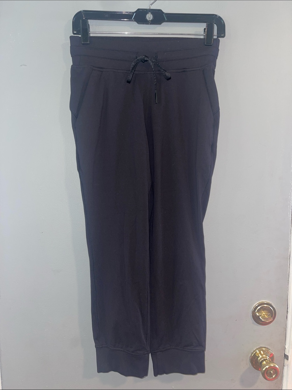 Lululemon Womens Ready To Rulu High Rise Cropped Jogger‎ Pants Black Size 4